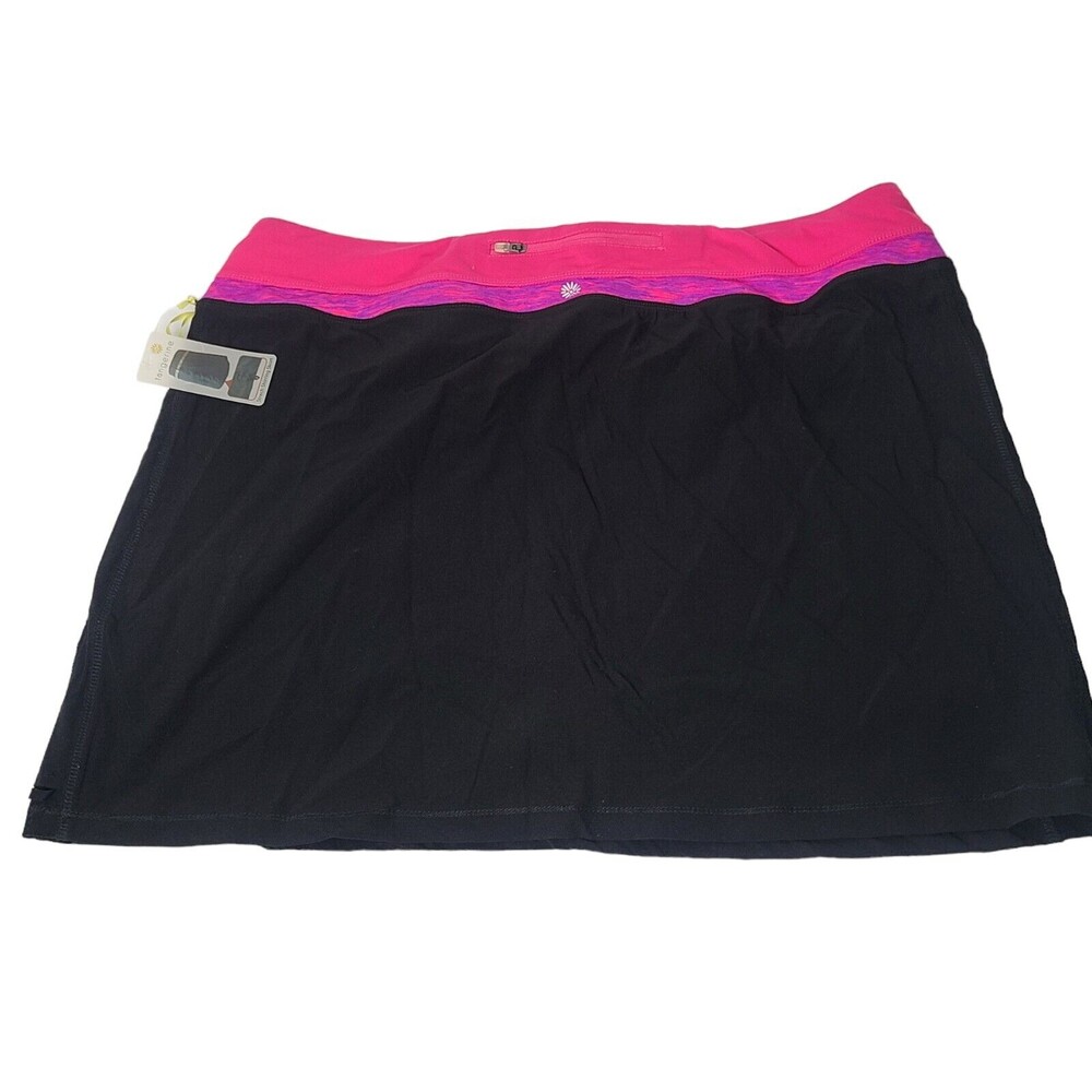 Tangerine Womens Plus XXL Skort Skirt‎ Strech Shirring Black Purple Tennis New - Picture 3 of 8